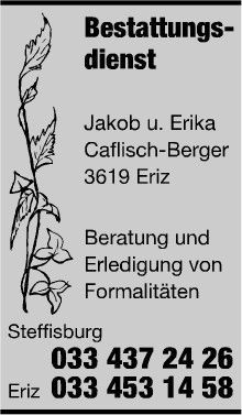 Caflisch Jakob und Erika (-Berger)