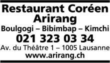 Arirang restaurant coréen